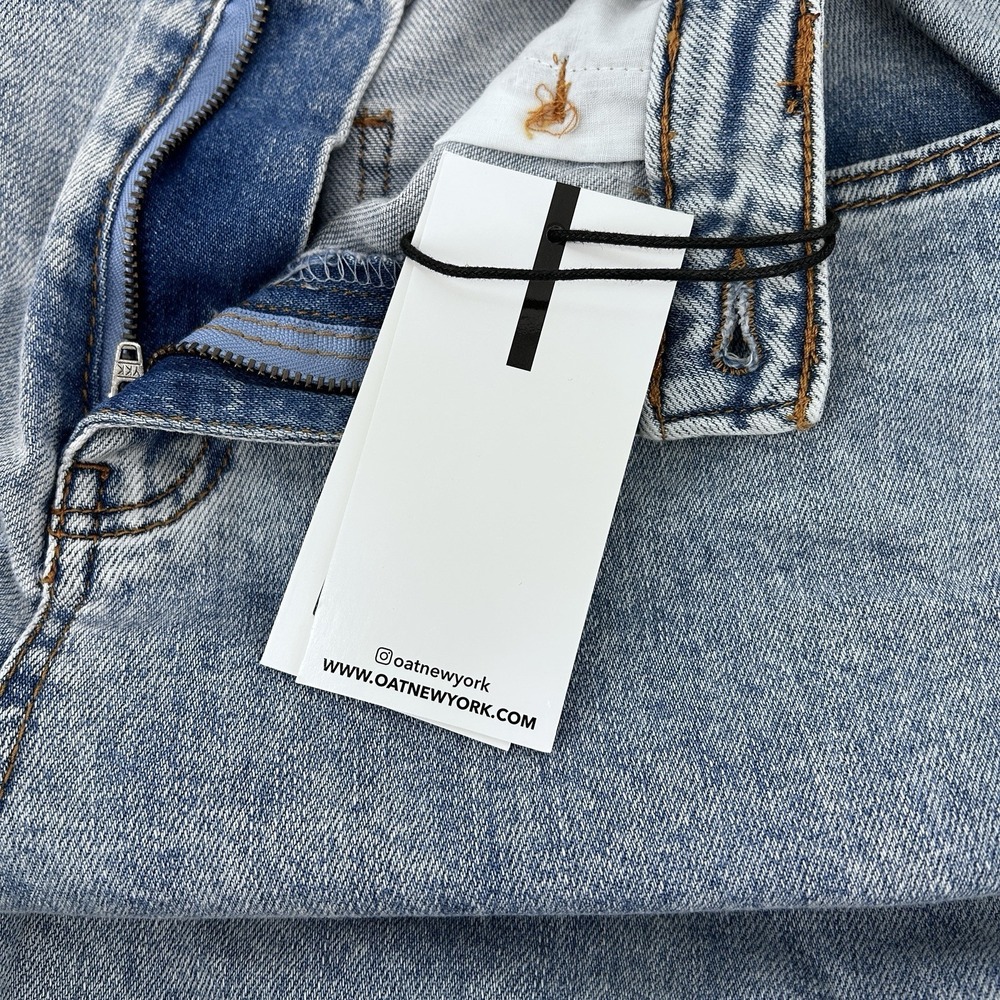 Wide Leg Jeans Light Wash High Rise Baggy Minimalist‎ Model Off Duty Denim 6/28 - Picture 7 of 16